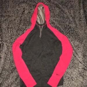 Pink and gray nike hoodie